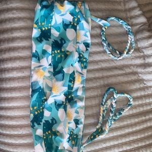 Large pastel piranha Moana bikini top